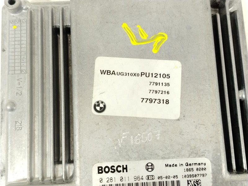 Recambio de centralita motor uce para bmw 1 (e87) 118 d referencia OEM IAM 7797216 0281011964 