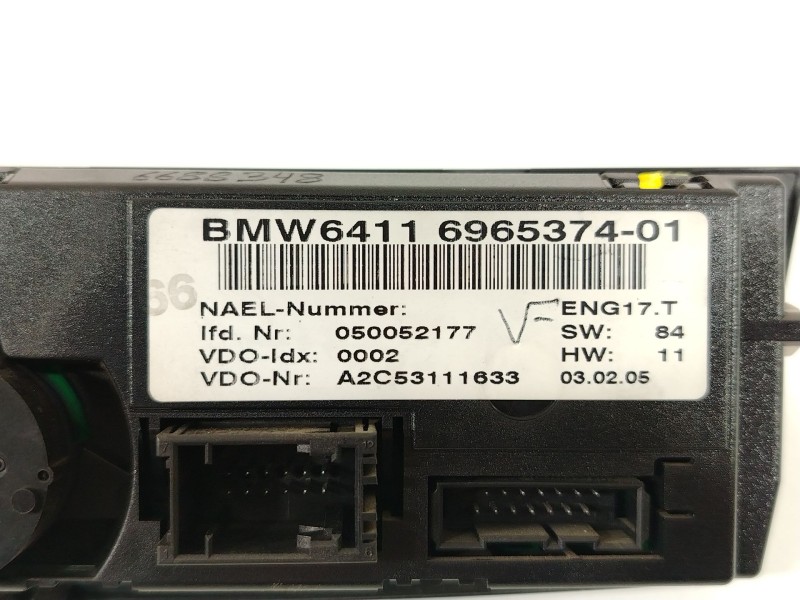Recambio de mando climatizador para bmw 1 (e87) 118 d referencia OEM IAM 64116965374  