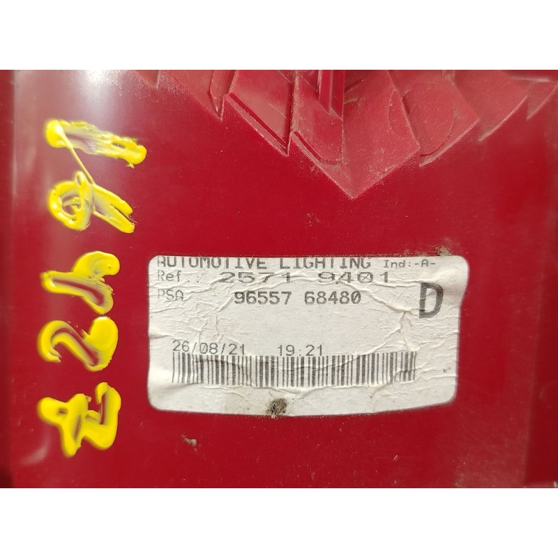 Recambio de piloto trasero derecho para peugeot 307 break (3e) 1.6 hdi 110 referencia OEM IAM 9655768480 25719401 