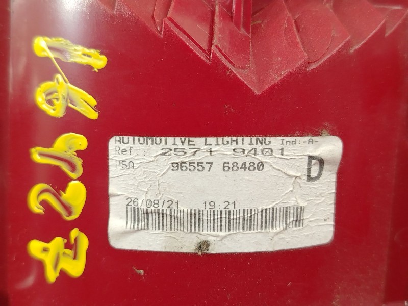 Recambio de piloto trasero derecho para peugeot 307 break (3e) 1.6 hdi 110 referencia OEM IAM 9655768480 25719401 