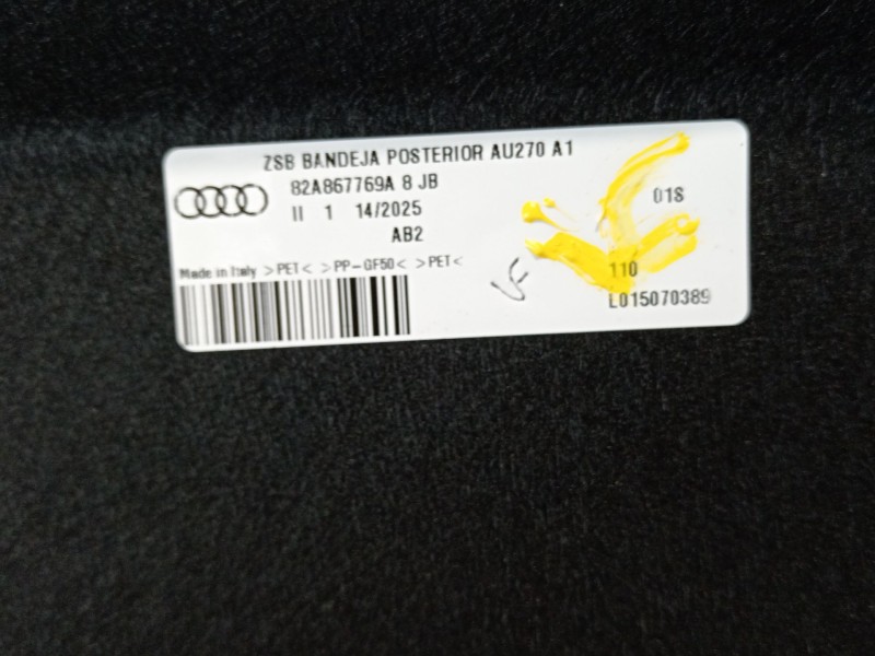 Recambio de bandeja trasera para audi a1 sportback (gba) 30 tfsi referencia OEM IAM 82A867769A  
