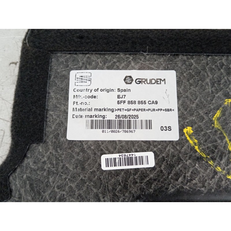 Recambio de bandeja trasera para cupra formentor (km7, kmp) 2.0 tsi 4drive referencia OEM IAM 5FF858855  