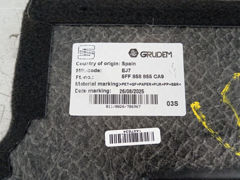 Recambio de bandeja trasera para cupra formentor (km7, kmp) 2.0 tsi 4drive referencia OEM IAM 5FF858855  