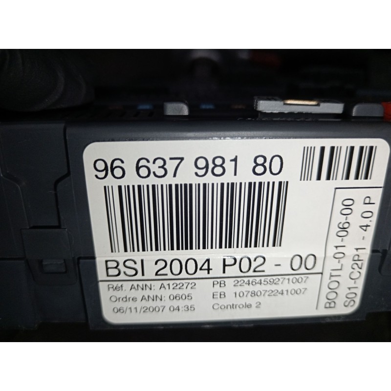 Recambio de caja reles / fusibles para peugeot 308 i (4a_, 4c_) 1.6 16v referencia OEM IAM 9663798180 BSI2004P0200 
