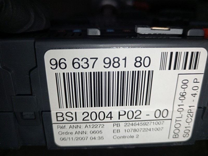 Recambio de caja reles / fusibles para peugeot 308 i (4a_, 4c_) 1.6 16v referencia OEM IAM 9663798180 BSI2004P0200 