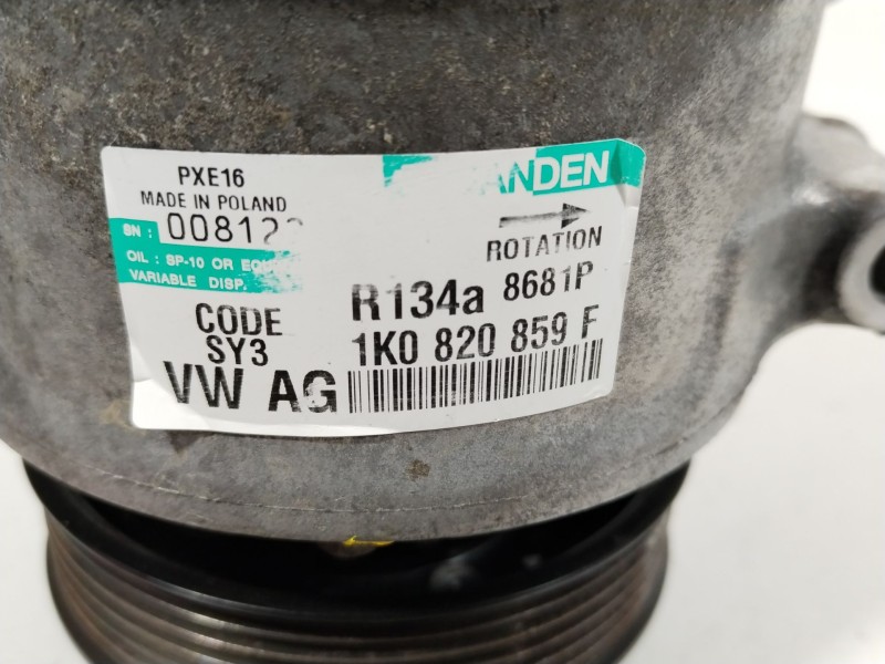 Recambio de compresor aire acondicionado para volkswagen passat b6 (3c2) 2.0 tdi referencia OEM IAM 1K0820859F PXE16 