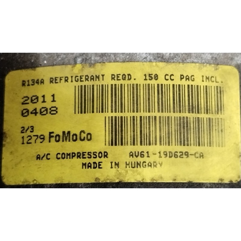 Recambio de compresor aire acondicionado para ford focus iii sedán 1.6 ti referencia OEM IAM AV6119D629CA  