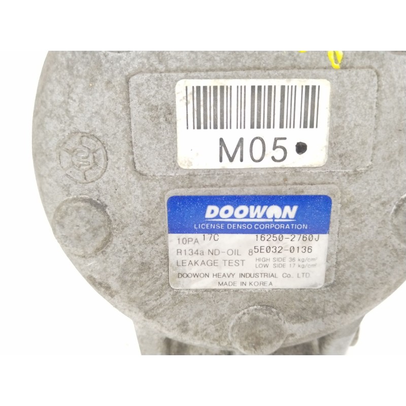 Recambio de compresor aire acondicionado para hyundai tucson (jm) 2.0 crdi referencia OEM IAM 162502760J 5E0320136 977012E200
