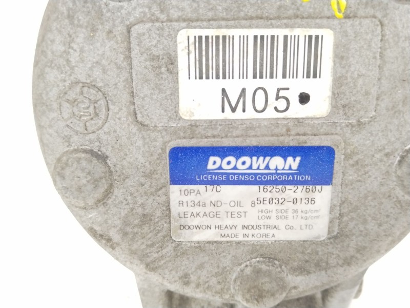 Recambio de compresor aire acondicionado para hyundai tucson (jm) 2.0 crdi referencia OEM IAM 162502760J 5E0320136 977012E200