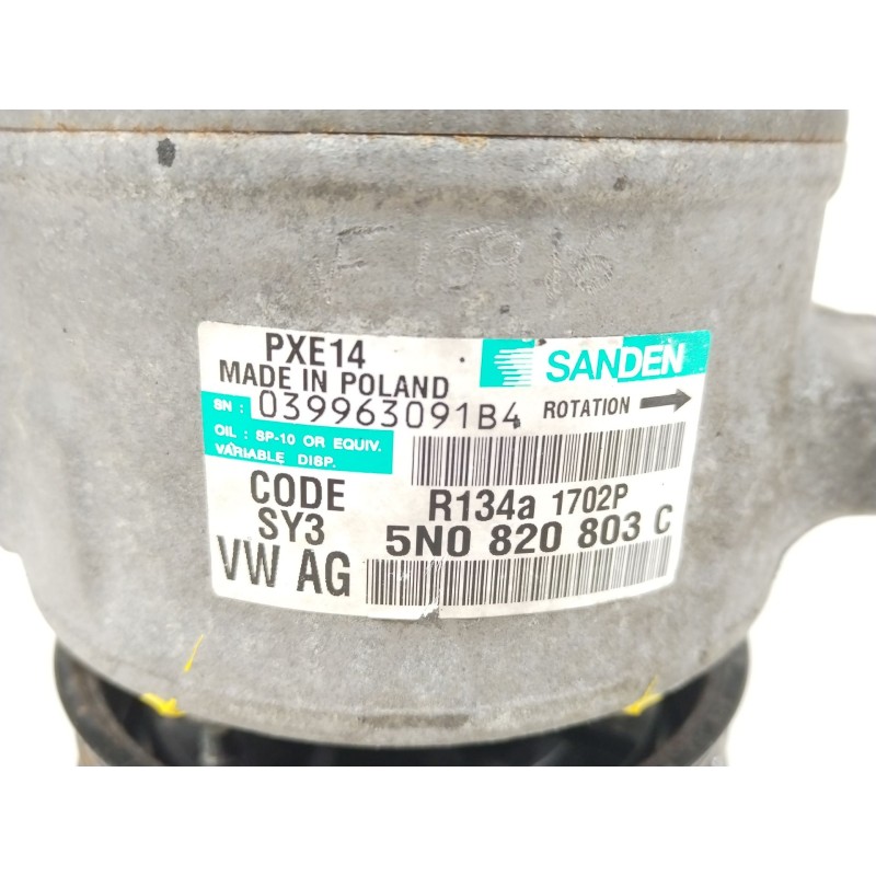Recambio de compresor aire acondicionado para skoda fabia ii (542) 1.6 tdi referencia OEM IAM 5N0820803C PXE14 