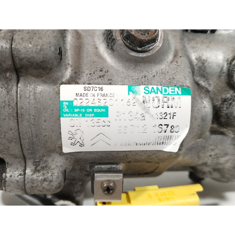 Recambio de compresor aire acondicionado para peugeot 5008 (0u_, 0e_) 1.6 hdi referencia OEM IAM 9671216780 SD7C16 