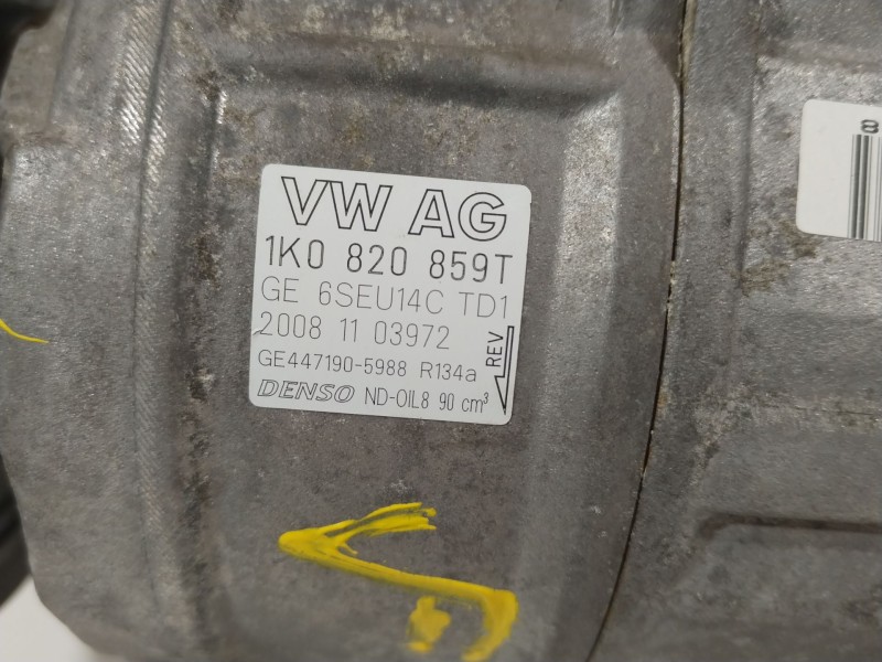 Recambio de compresor aire acondicionado para volkswagen golf vi (5k1) 1.4 tsi referencia OEM IAM 1K0820859T 6SEU14C 
