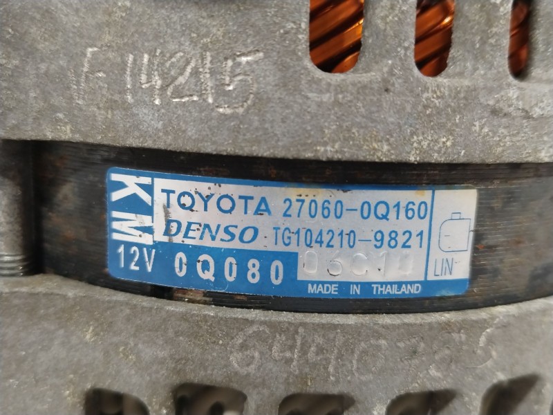 Recambio de alternador para peugeot 108 1.0 vti 72 referencia OEM IAM 270600Q160  TG1042109821