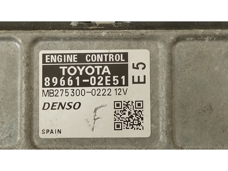 Recambio de centralita motor uce para toyota auris (_e15_) 1.6 (zre151_) referencia OEM IAM 8966102E51 MB2753000222 