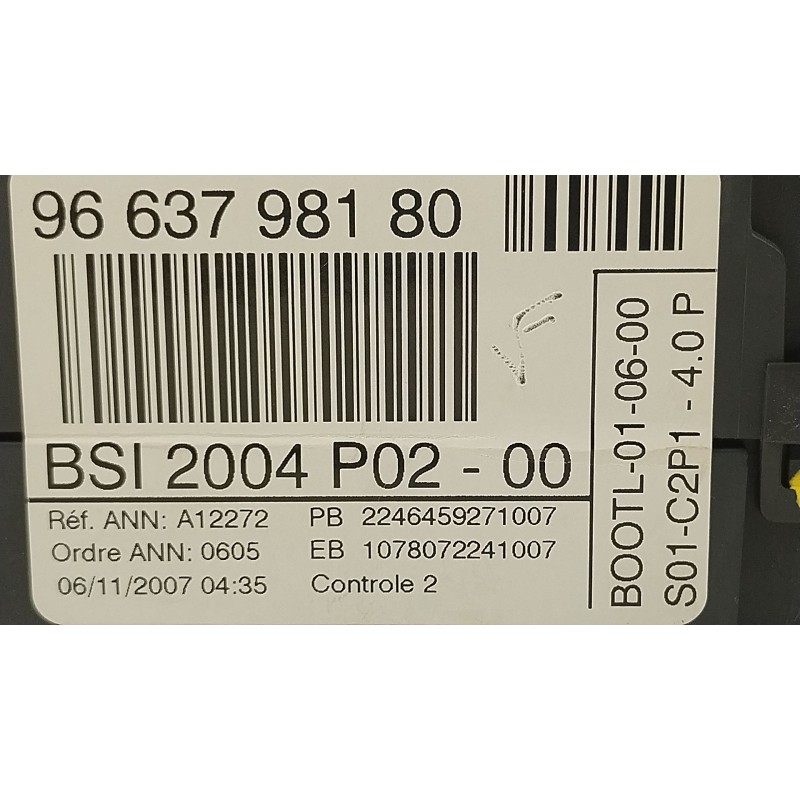 Recambio de caja reles / fusibles para peugeot 308 i (4a_, 4c_) 1.6 16v referencia OEM IAM 9663798180 BSI2004P0200 