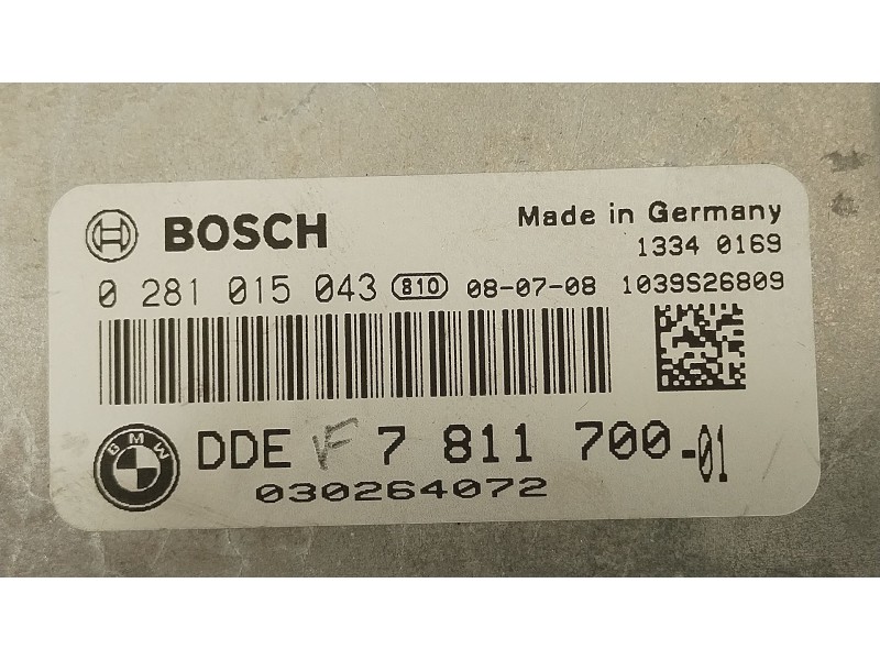 Recambio de centralita motor uce para bmw 1 (e81) 120 d referencia OEM IAM 7811700 0281015043 781170001