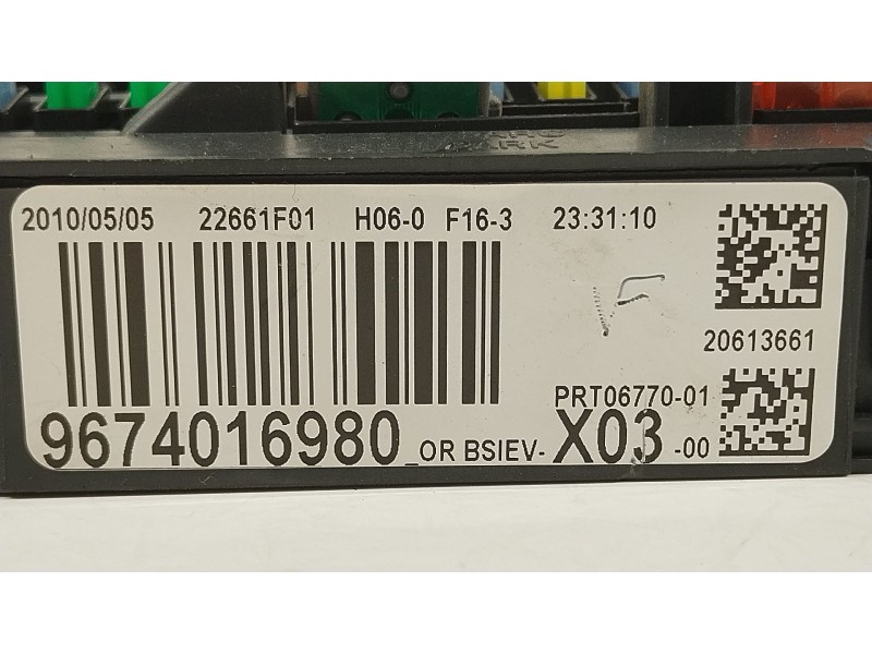 Recambio de caja reles / fusibles para citroën c3 ii (sc_) 1.4 referencia OEM IAM 9674016980 BSIEVX0300 