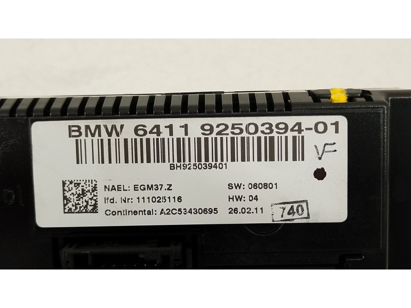 Recambio de mando climatizador para bmw 1 (e81) 116 d referencia OEM IAM 64119250394  