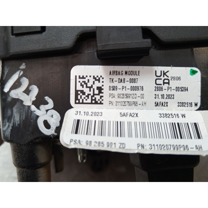 Recambio de kit airbag para peugeot traveller autobús (v_) 2.0 bluehdi 145 referencia OEM IAM 98081684ZD 9823741280 98285991ZD
