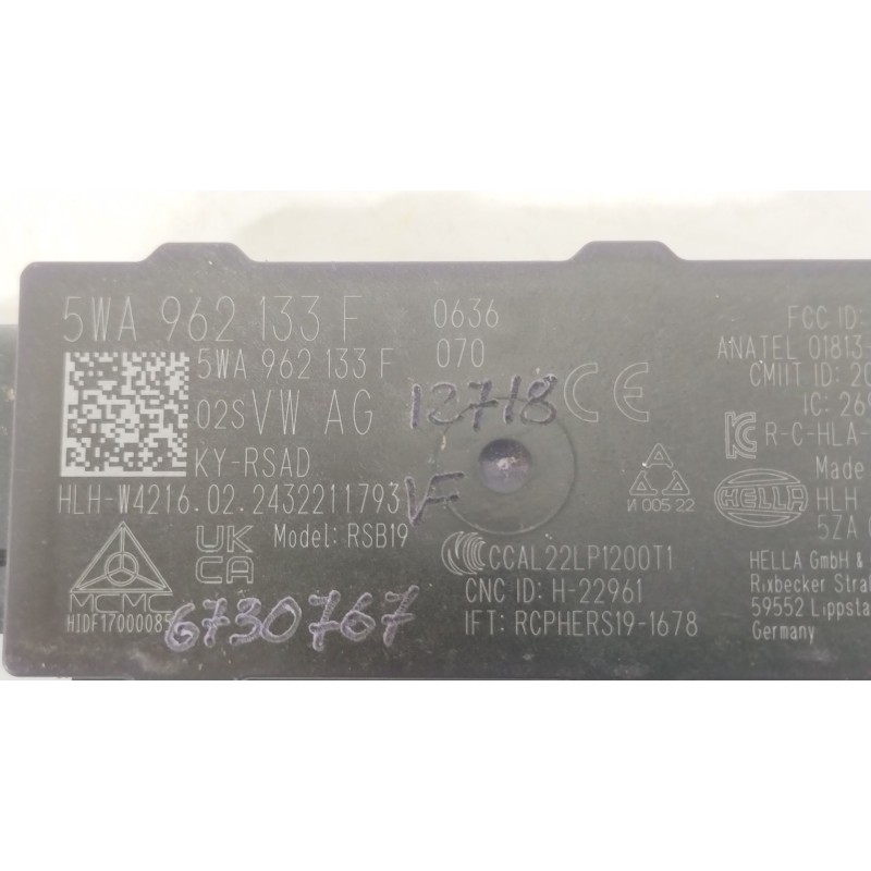 Recambio de modulo electronico para cupra formentor formentor cupra 150 ehyb referencia OEM IAM 5WA962133F  