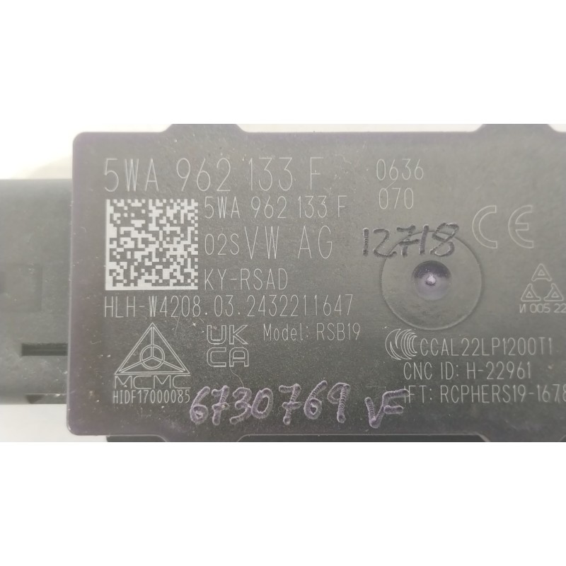 Recambio de modulo electronico para cupra formentor formentor cupra 150 ehyb referencia OEM IAM 5WA962133F  