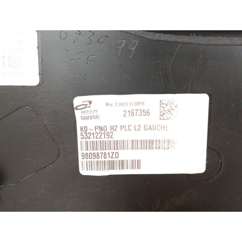 Recambio de guarnecido puerta trasera izquierda para peugeot traveller autobús (v_) 2.0 bluehdi 145 referencia OEM IAM 98098781Z
