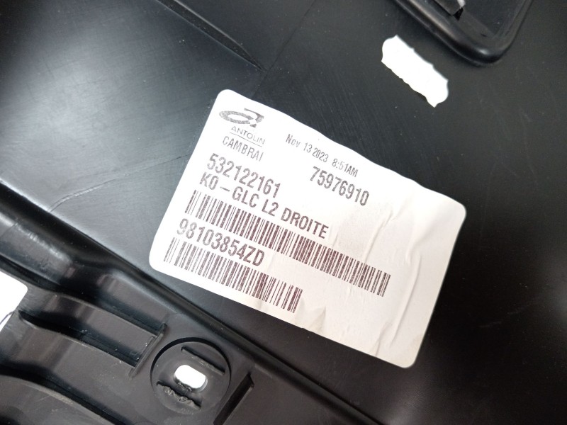 Recambio de guarnecido puerta trasera derecha para peugeot traveller autobús (v_) 2.0 bluehdi 145 referencia OEM IAM 98103854ZD 