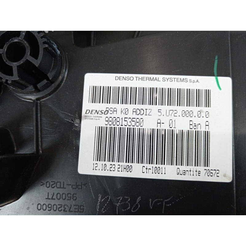 Recambio de calefaccion entera normal para peugeot traveller autobús (v_) 2.0 bluehdi 145 referencia OEM IAM 9808153580  