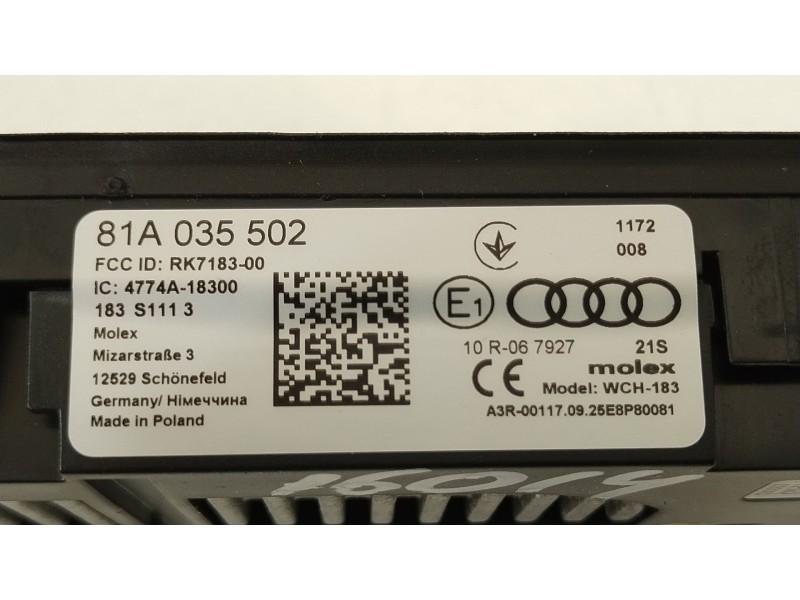 Recambio de modulo electronico para seat arona (kj7, kjp) 1.0 tgi referencia OEM IAM 81A035502  