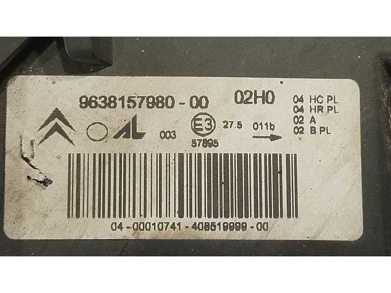 Recambio de faro izquierdo para citroën xsara coupé (n0) 1.9 d referencia OEM IAM 9638157980 40840509 