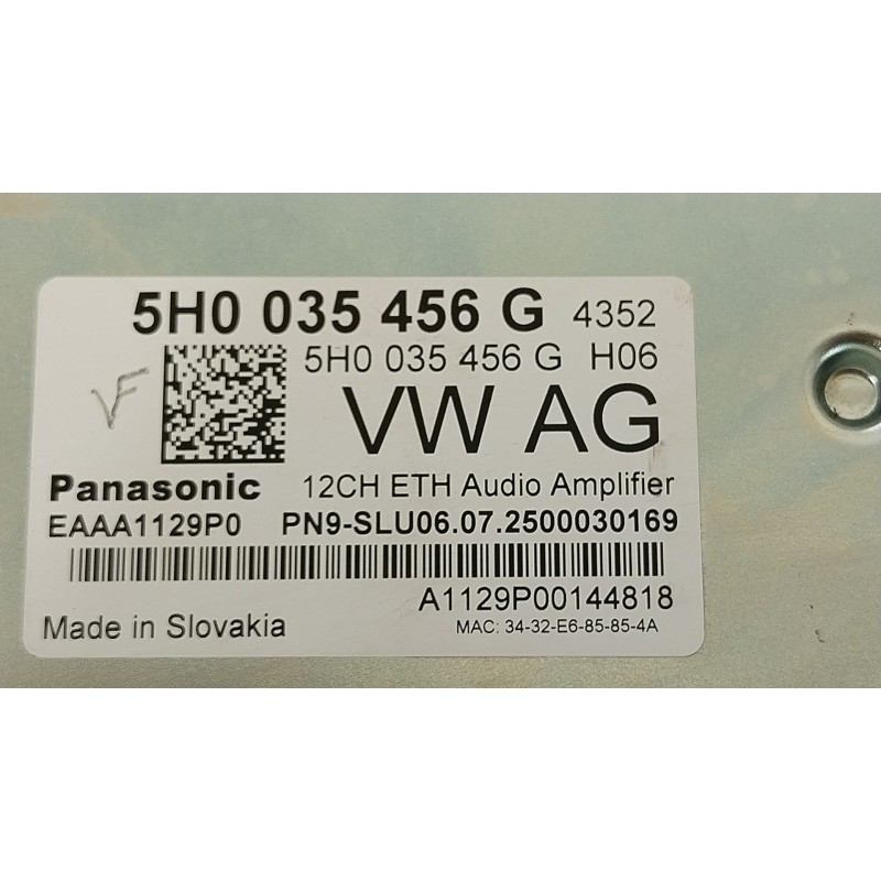 Recambio de amplificador para cupra leon sportstourer (kl8, ku8, kud) 2.0 tsi referencia OEM IAM 5H0035456G  