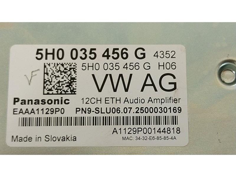 Recambio de amplificador para cupra leon sportstourer (kl8, ku8, kud) 2.0 tsi referencia OEM IAM 5H0035456G  