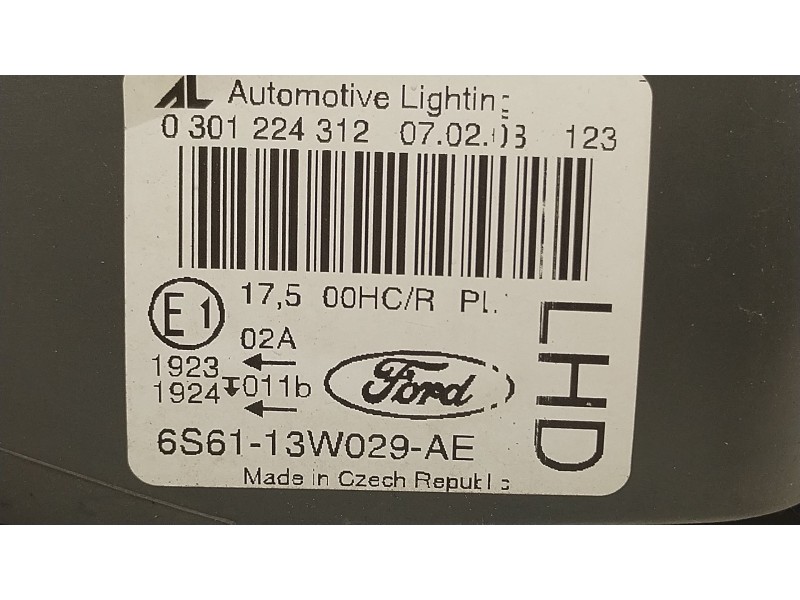 Recambio de faro derecho para ford fiesta v (jh_, jd_) 1.4 tdci referencia OEM IAM 6S6113W029AE 0301224312 