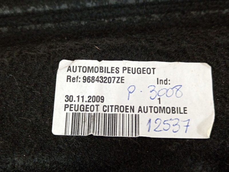 Recambio de bandeja trasera para peugeot 3008 confort referencia OEM IAM 96843207ZE  