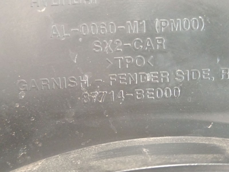 Recambio de aletin delantero derecho para hyundai kona (os, ose, osi) 1.6 gdi hybrid referencia OEM IAM 87714BE000  