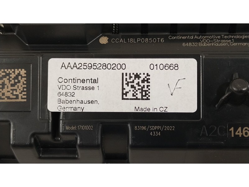 Recambio de cuadro instrumentos para audi a1 sportback (gba) 30 tfsi referencia OEM IAM 82A920710H  