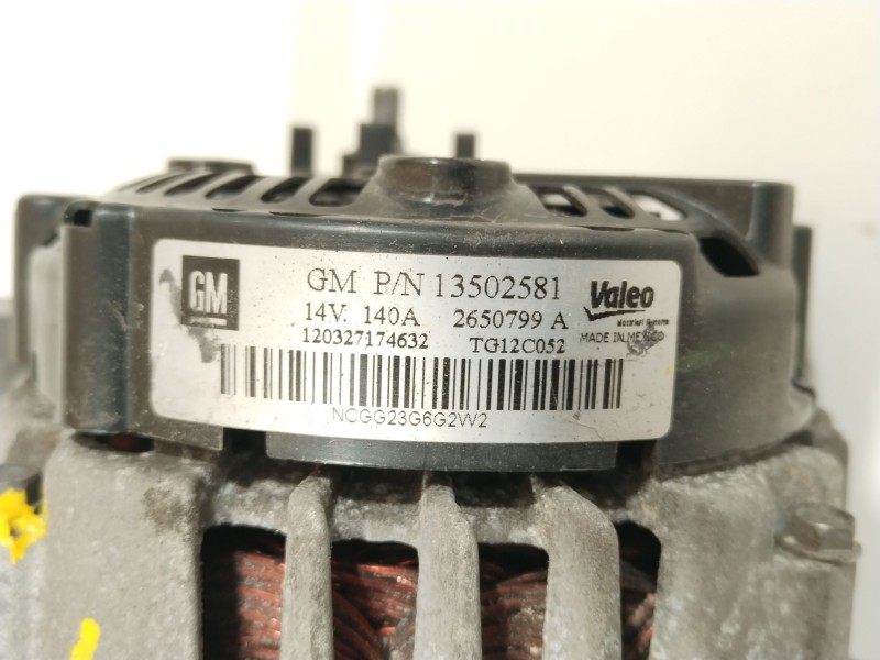 Recambio de alternador para opel astra j (p10) 2.0 cdti (68) referencia OEM IAM 13502581 TG12C052 