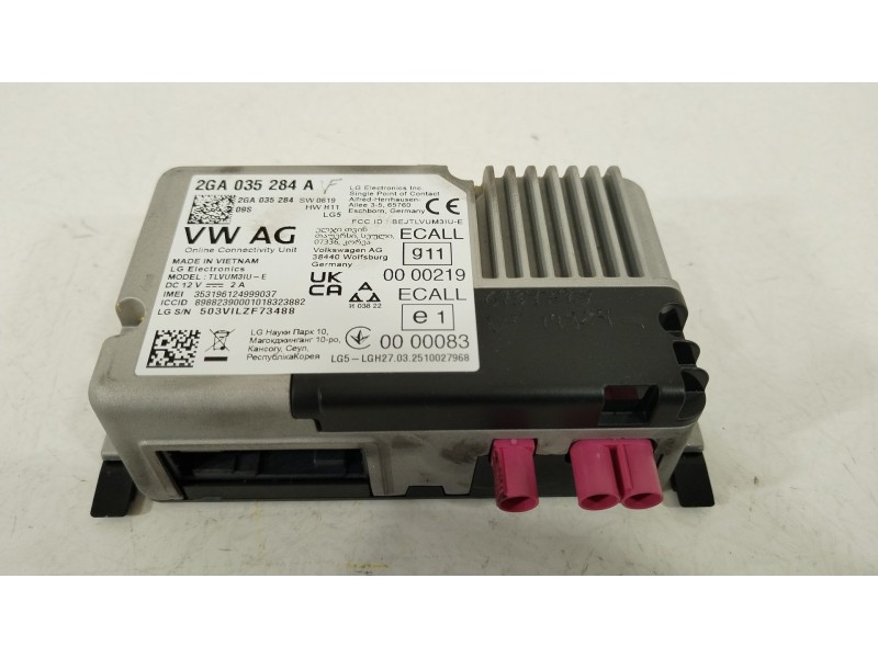 Recambio de modulo electronico para audi a1 sportback (gba) 30 tfsi referencia OEM IAM 2GA035284A  