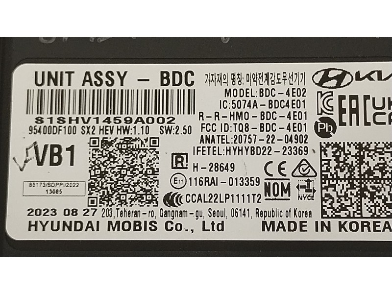 Recambio de modulo electronico para hyundai kona (os, ose, osi) 1.6 gdi hybrid referencia OEM IAM 95400DF100  