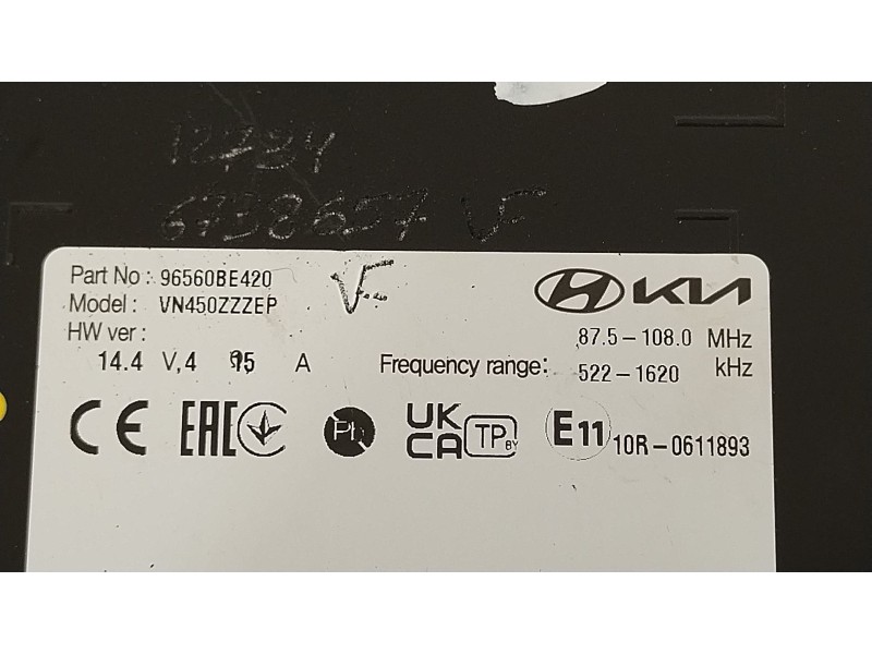 Recambio de sistema navegacion gps para hyundai kona (os, ose, osi) 1.6 gdi hybrid referencia OEM IAM 96560BE420  