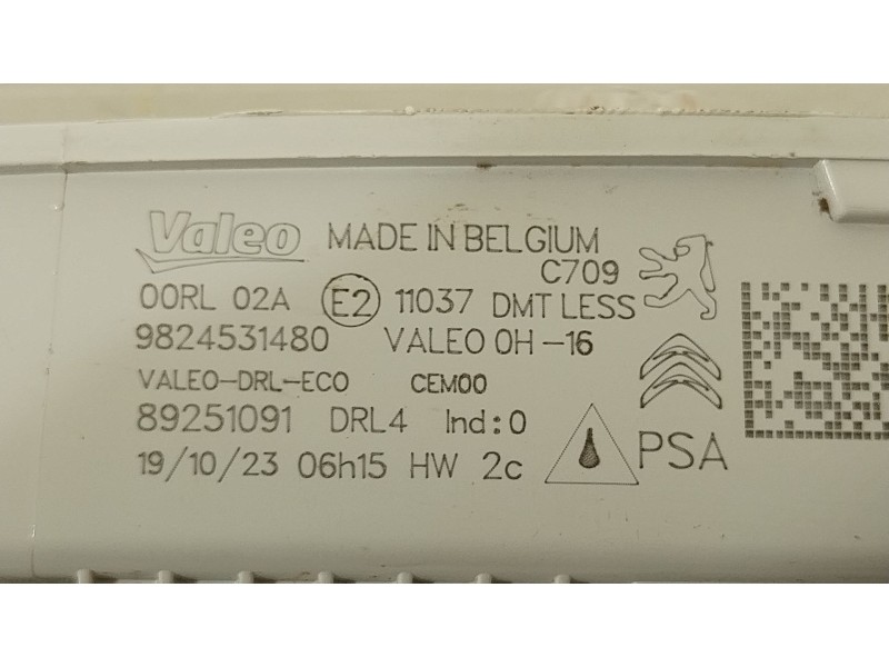 Recambio de piloto delantero derecho para peugeot traveller autobús (v_) 2.0 bluehdi 145 referencia OEM IAM 9824531480  