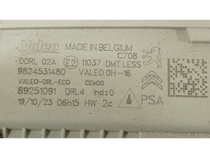 Recambio de piloto delantero izquierdo para peugeot traveller autobús (v_) 2.0 bluehdi 145 referencia OEM IAM 9824531480  