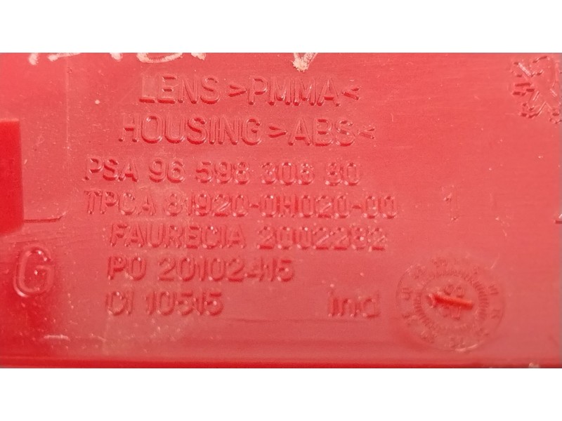 Recambio de piloto trasero izquierdo para peugeot traveller autobús (v_) 2.0 bluehdi 145 referencia OEM IAM 9659830680  