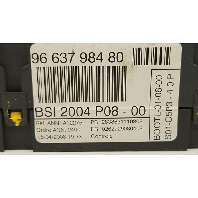Recambio de caja reles / fusibles para citroën c4 i (lc_) 1.4 16v referencia OEM IAM 9663798480 BSI2004P08 