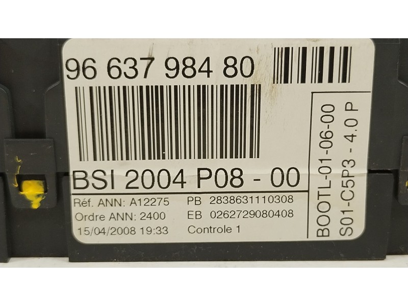 Recambio de caja reles / fusibles para citroën c4 i (lc_) 1.4 16v referencia OEM IAM 9663798480 BSI2004P08 