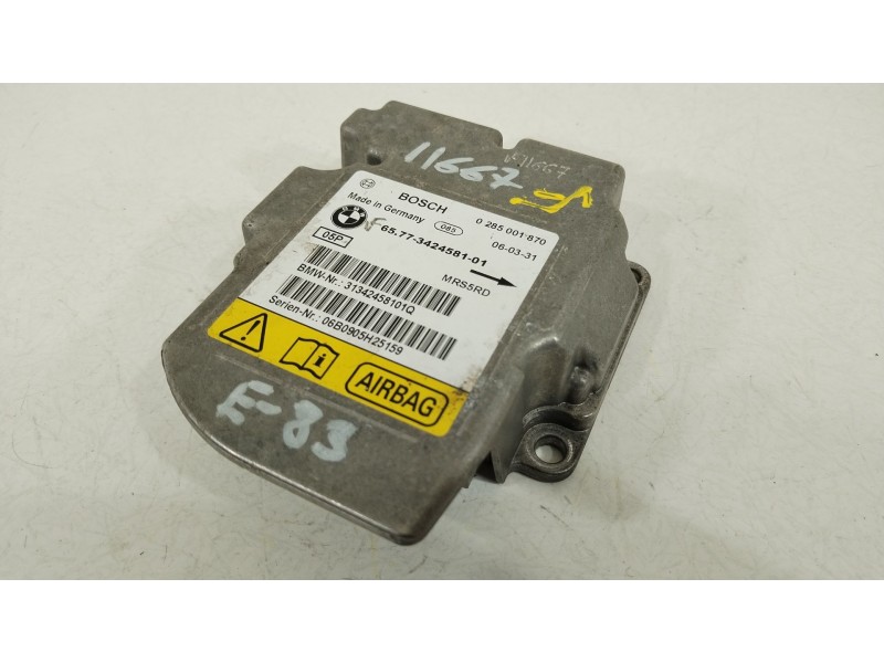 Recambio de centralita airbag para bmw x3 (e83) 2.0d referencia OEM IAM 65773424581 31342458101Q 0285001870
