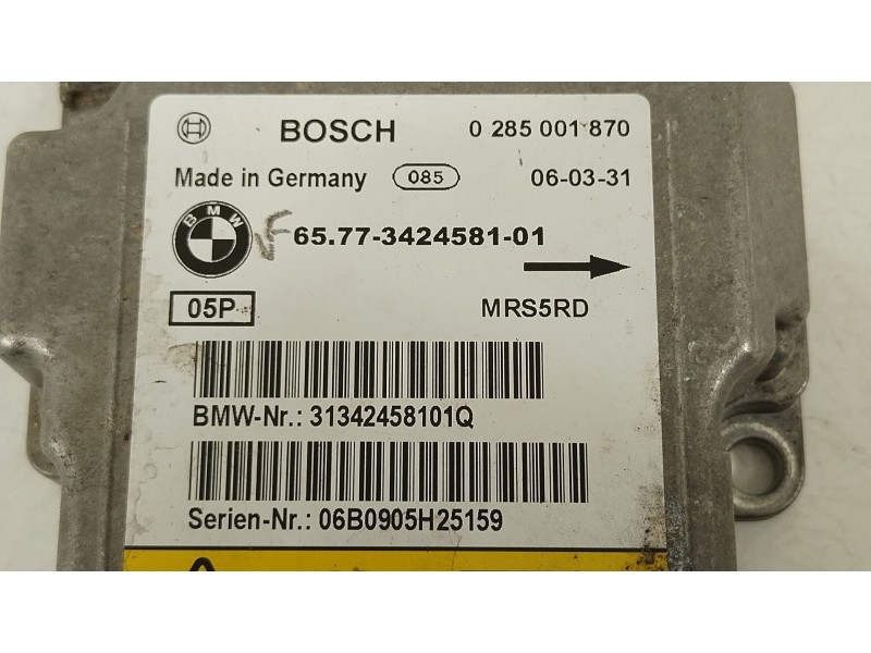 Recambio de centralita airbag para bmw x3 (e83) 2.0d referencia OEM IAM 65773424581 31342458101Q 0285001870