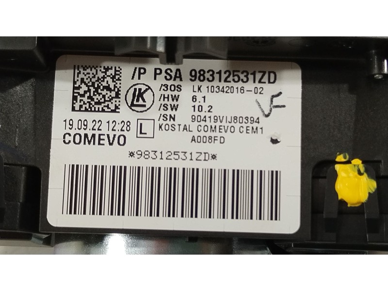 Recambio de mando luces para peugeot traveller autobús (v_) 2.0 bluehdi 145 referencia OEM IAM 98312531ZD  