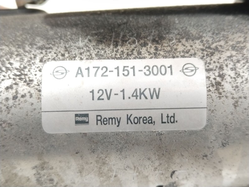 Recambio de motor arranque para ssangyong korando line 4x2 referencia OEM IAM A1721513001  