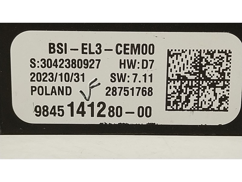 Recambio de caja reles / fusibles para peugeot traveller autobús (v_) 2.0 bluehdi 145 referencia OEM IAM 9845141280  